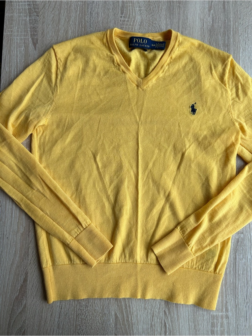 Polo by Ralph Lauren Yellow V-Neck Sweater Unisex